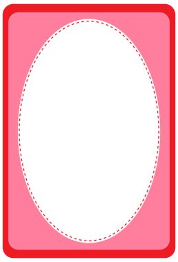 Boş oval şekilli afiş şablonu çizimi