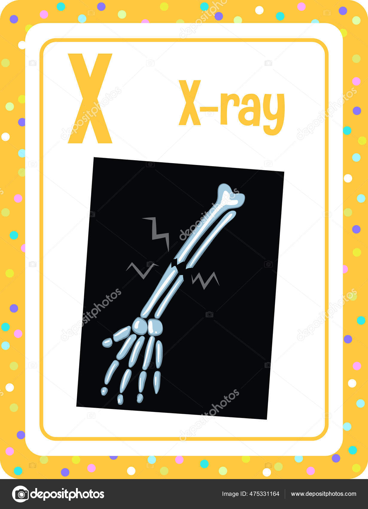 Alphabet Flashcard Letter Ray Illustration Stock Vector by ©blueringmedia 475331164