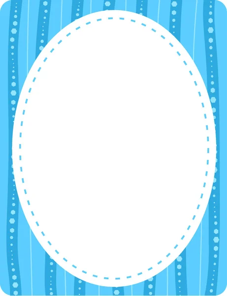 Empty Oval Shape Banner Template Illustration — Stock Vector