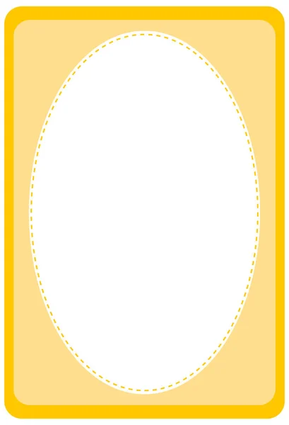 Illustrazione Del Modello Banner Forma Ovale Vuota — Vettoriale Stock