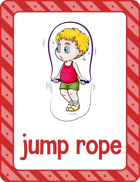 Slovní Zásobník Slovem Jump Lope Ilustrace — Stockový vektor