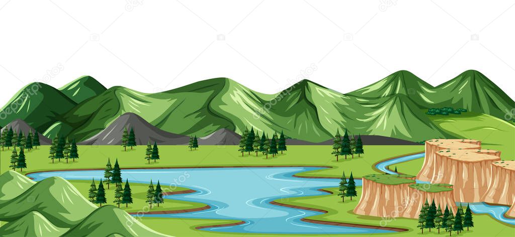 A green nature landscape background illustration