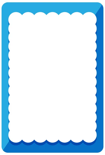 Illustrazione Del Modello Banner Blu Con Cornice Arricciata Vuota — Vettoriale Stock