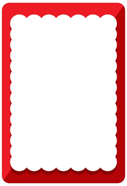 空の赤いカールフレームバナーテンプレートイラスト — ストックベクタ