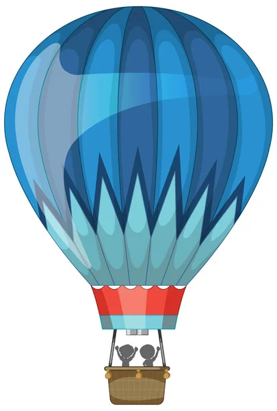 Hot Air Balloon Cartoon Style Isolated Illustration — Stock Vector