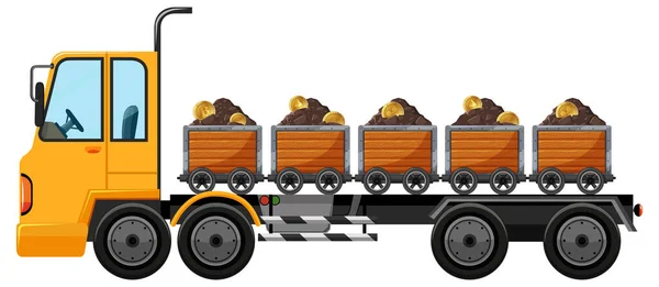 Abschleppwagen Auf Isolierter Hintergrundillustration — Stockvektor