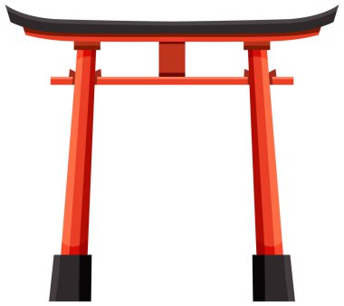 Japonya 'daki Shinto Tapınağı' nın Torii Kapı Simgesi