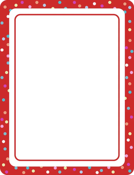 Empty Red Vertical Frame Banner Template Illustration — Image vectorielle