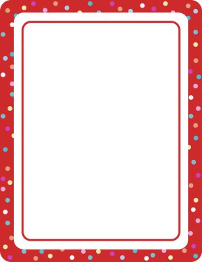 Boş kırmızı dikey çerçeve afişi şablon resimlemesi