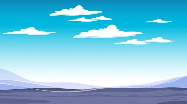 Порожнє Небо Вдень Сцена Порожньою Ілюстрацією Ландшафту Повені — стоковий вектор