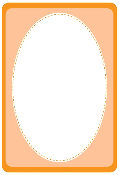 Plantilla Banner Forma Ovalada Vacía Ilustración — Vector de stock