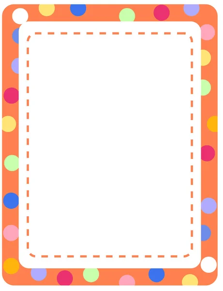 Lege Kleurrijke Frame Banner Sjabloon Illustratie — Stockvector