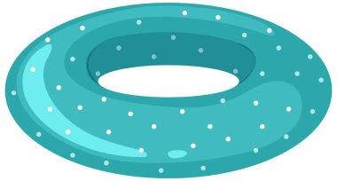 Mavi benekli yüzme halkası izole edilmiş.