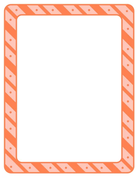 Empty Diagonal Stripes Frame Banner Template Illustration — Stock Vector