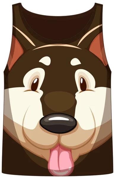 Δεξαμενή Κορυφή Πρόσωπο Του Σκύλου Shiba Πρότυπο Εικονογράφηση — Διανυσματικό Αρχείο