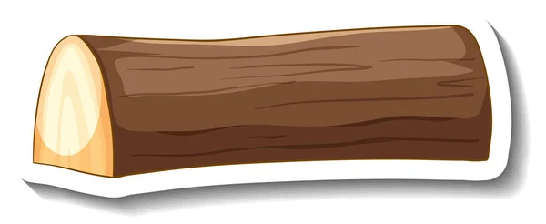 Modelo Adesivo Uma Ilustração Isolada Madeira Log — Vetor de Stock