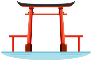 Japonya 'daki Shinto Tapınağı' nın Torii Kapı Simgesi
