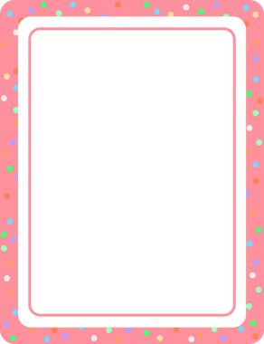 Boş pembe dikey çerçeve afişi şablon resimlemesi