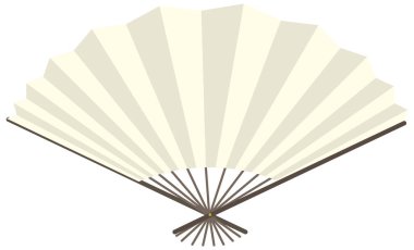 Japon yelpaze ya da yelpaze izole edilmiş.