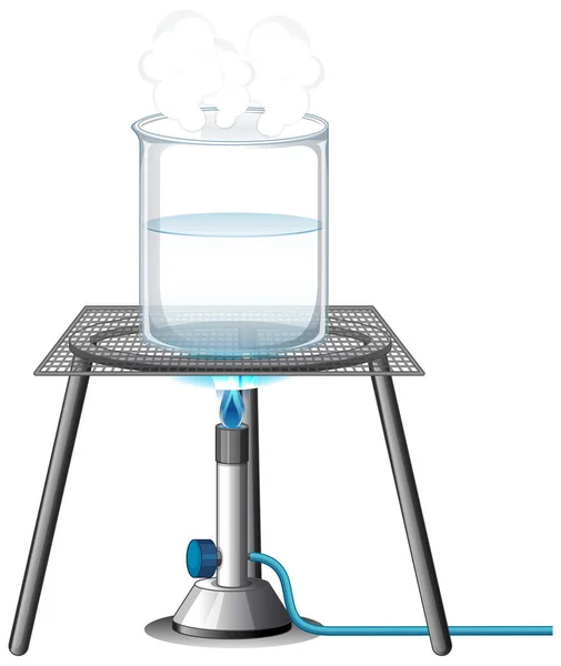 金属格栅隔离图上烧杯中的水 — 图库矢量图片