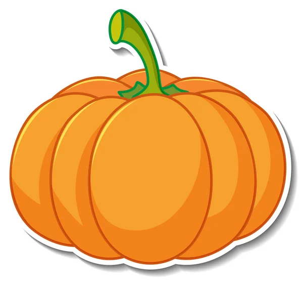 Pumpkin Sticker White Background Illustration — Image vectorielle