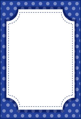 Boş dikey sekizgen çerçeve karikatür biçimi afiş şablonu çizimi