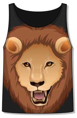 Kolsuz tişörtün önünde zebra desenli çizimler var.