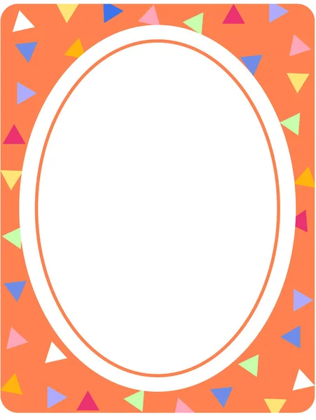 Empty Oval Shape Banner Template Illustration — Stock Vector