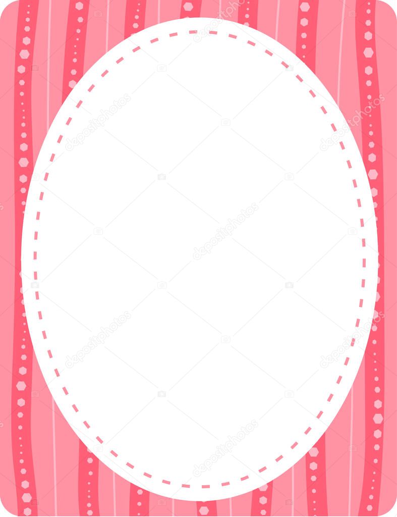 Empty oval shape banner template illustration
