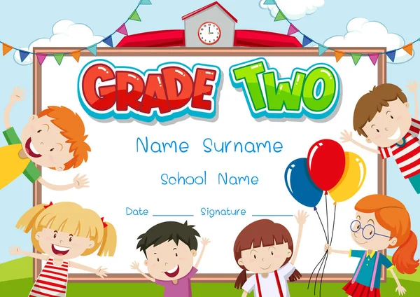 İkinci derece diploma veya sertifika şablonu çizimi