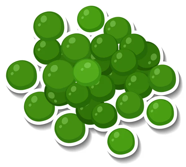 白地図の緑の球体が多い — ストックベクタ