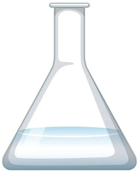 Лабораторне Обладнання Flask Білому Тлі Ілюстрації — стоковий вектор