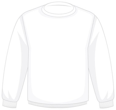 Temel beyaz uzun kolların ön tarafı izole edilmiş.