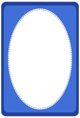 Boş oval şekilli afiş şablonu çizimi