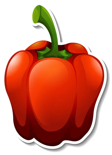 白色背景图上的红色辣椒贴纸 — 图库矢量图片