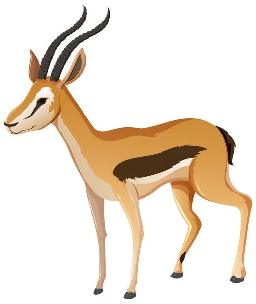 Animal Personagem Cartoon Impala Fundo Branco Ilustração — Vetor de Stock