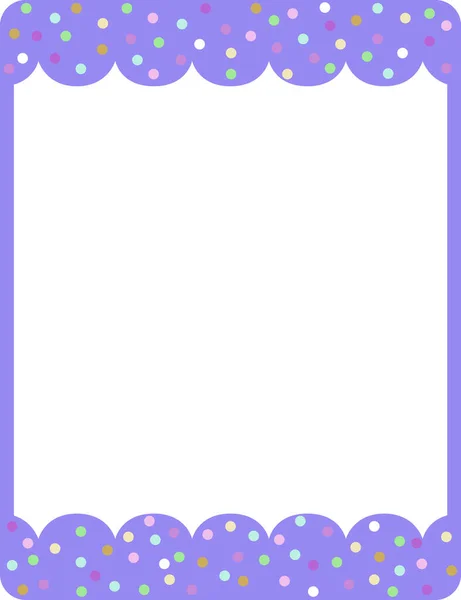 Illustration Modèle Bannière Cadre Boucle Violette Vide — Image vectorielle