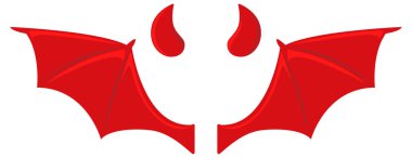 Şeytan ve melek tasarım elementleri çizim