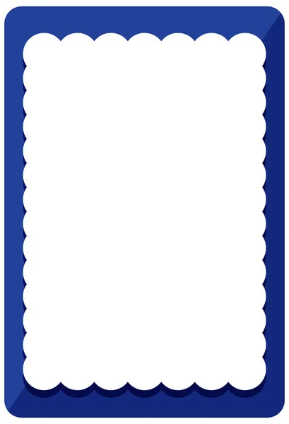 Illustrazione Del Modello Banner Blu Con Cornice Arricciata Vuota — Vettoriale Stock