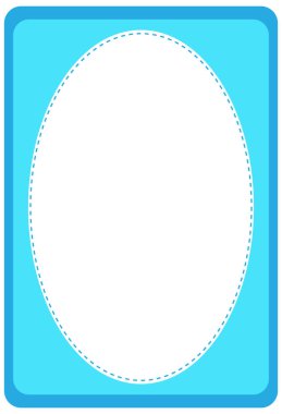 Boş oval şekilli afiş şablonu çizimi