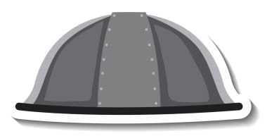 Şövalye miğferi çizgi film çıkartması çizimi