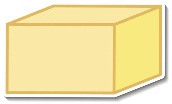 Butterbalken Aufkleber Auf Weißem Hintergrund — Stockvektor