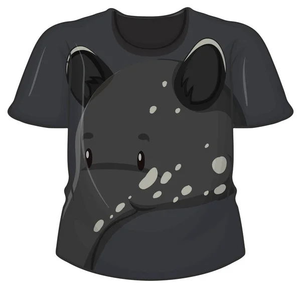 Voorkant Van Shirt Met Baby Miereneter Patroon Illustratie — Stockvector