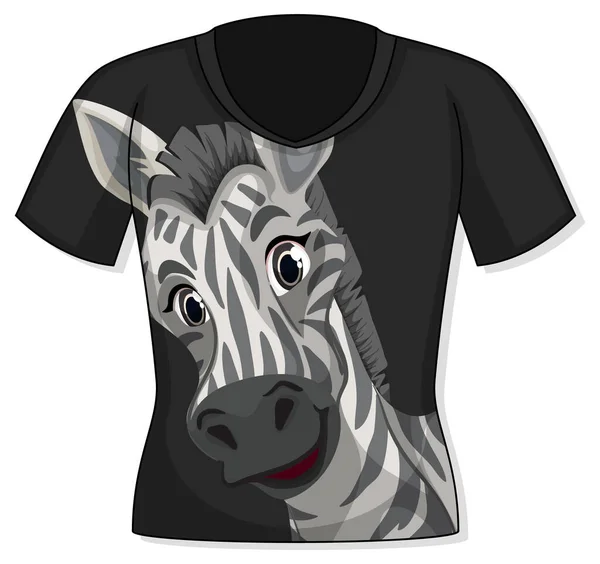 Frente Shirt Com Padrão Zebra Ilustração — Vetor de Stock