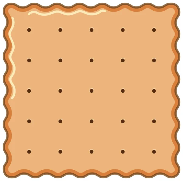 Quadratischer Keks Cartoon Stil — Stockvektor