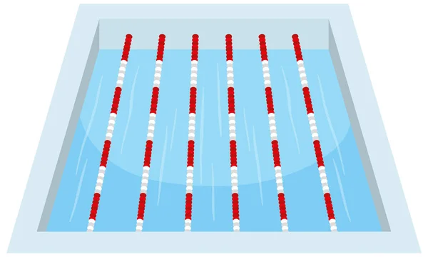 Vägar För Dopp Sport Pool Isolerad Illustration — Stock vektor