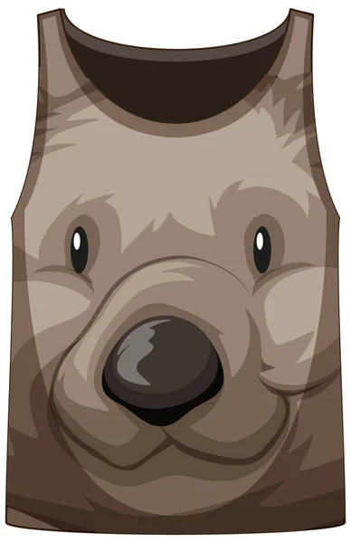Δεξαμενή Κορυφή Πρόσωπο Του Χαριτωμένο Απεικόνιση Μοτίβο Αρκούδα — Διανυσματικό Αρχείο
