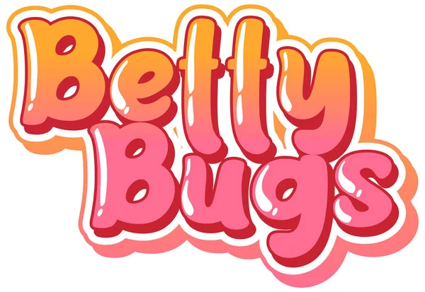 Betty Bugs Logo Illustration Conception Texte — Image vectorielle