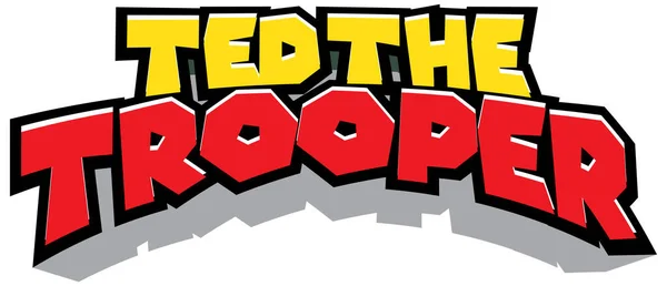 Ted Trooper Logo Text Design Illustration — Stock vektor