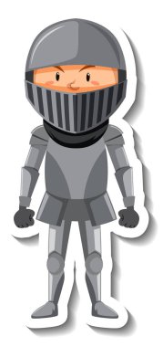 Zırhlı Şövalye çizgi film çıkartması çizimi